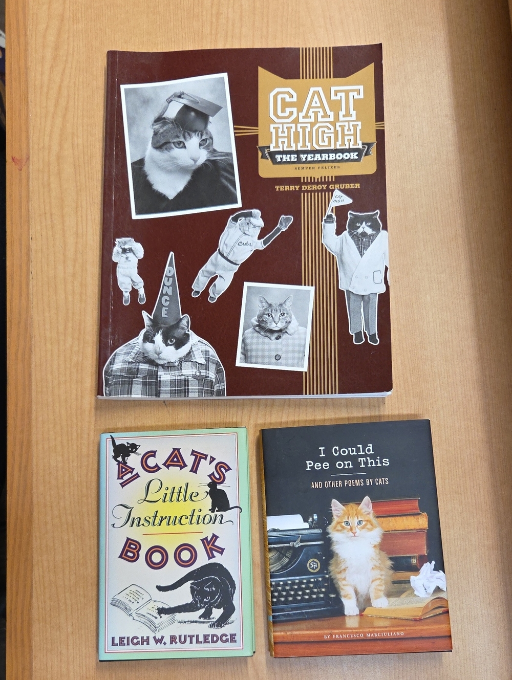 Cat High The Yearbook, I Could Pee On This poems, A Cats Little Instruction Book